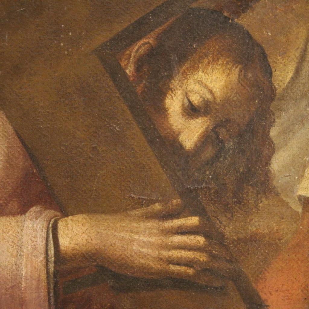 Olio su tela del XVII secolo Pittura italiana Via Crucis Salita al Calvario, 1650 3