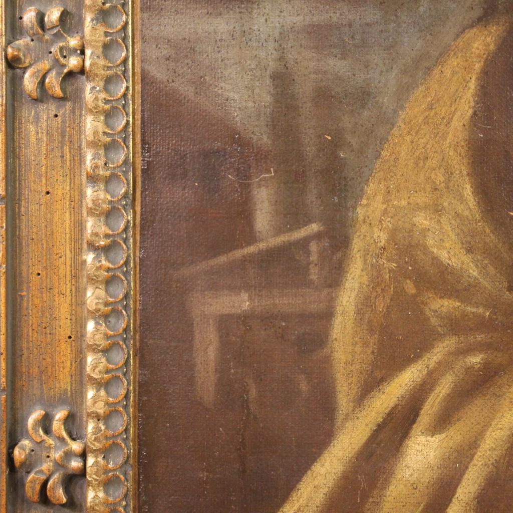 17th Century Oil on Canvas Italian Religious Magdalene Painting, 1680 1