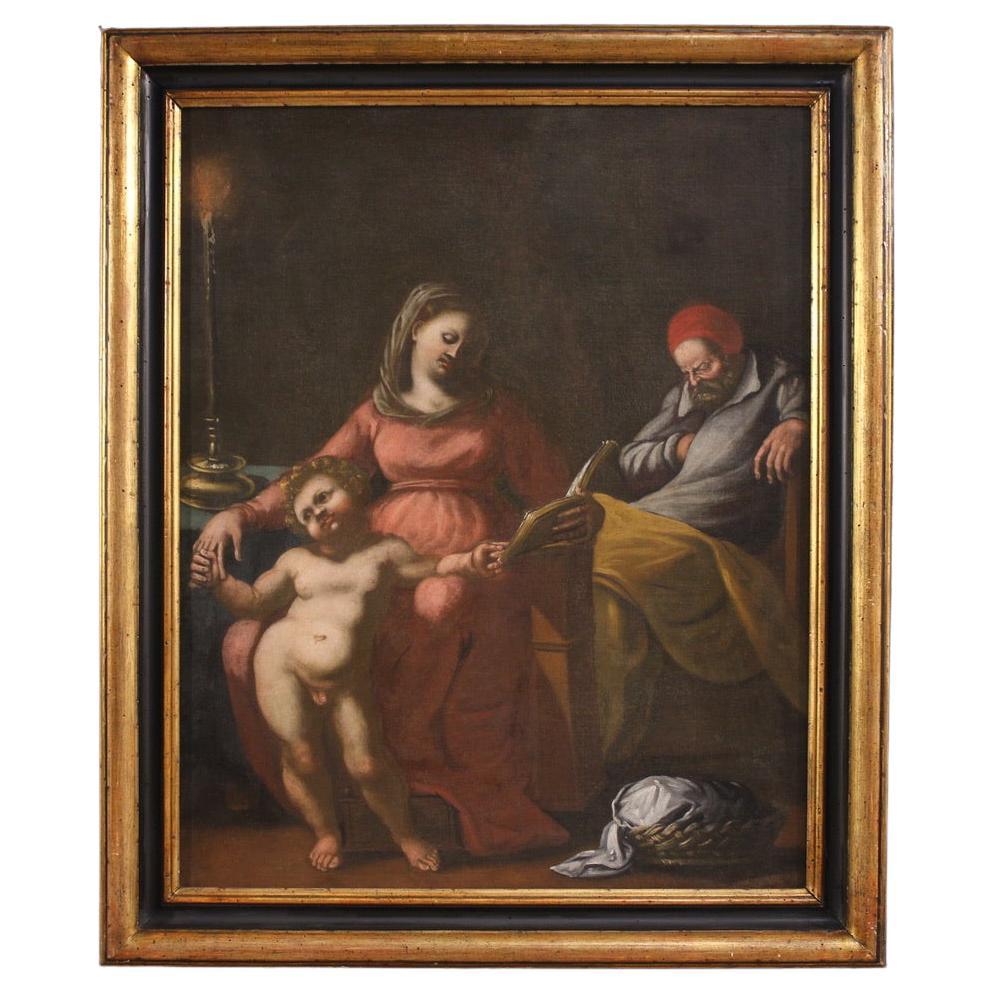 17. Jahrhundert Öl auf Leinwand Italienisch religiöse Malerei Heilige Familie, 1610