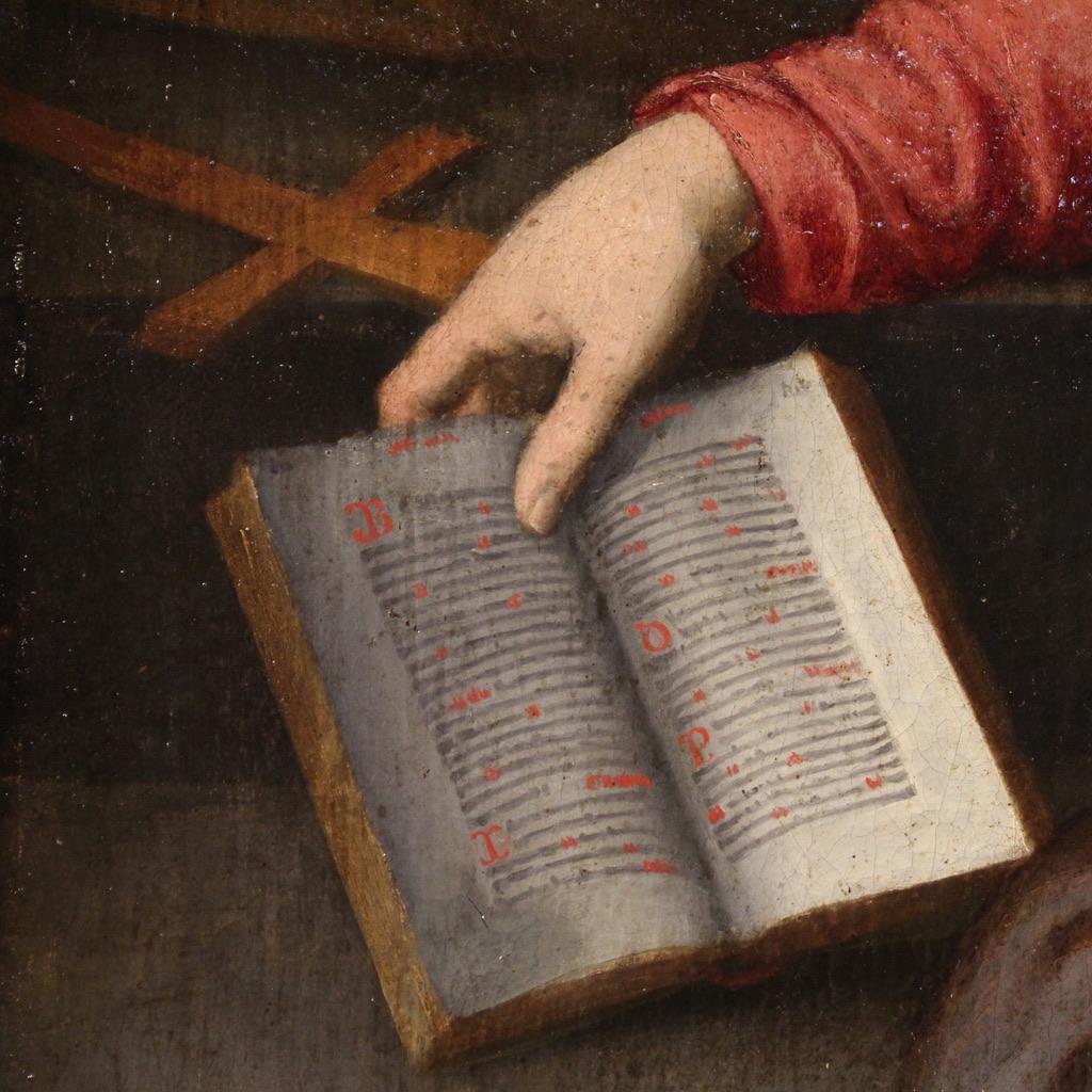 Toile Huile sur toile italienne du 17ème siècle - Peinture religieuse - Fille Sainte, 1620