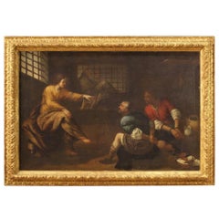 17th Century Oil on Canvas Italian Religious Painting Joseph, 1650