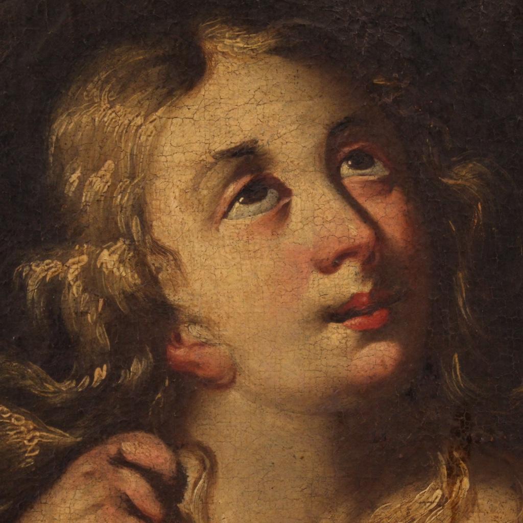 17th Century Oil on Canvas French Religious Painting Mary Magdalene, 1670 For Sale 5