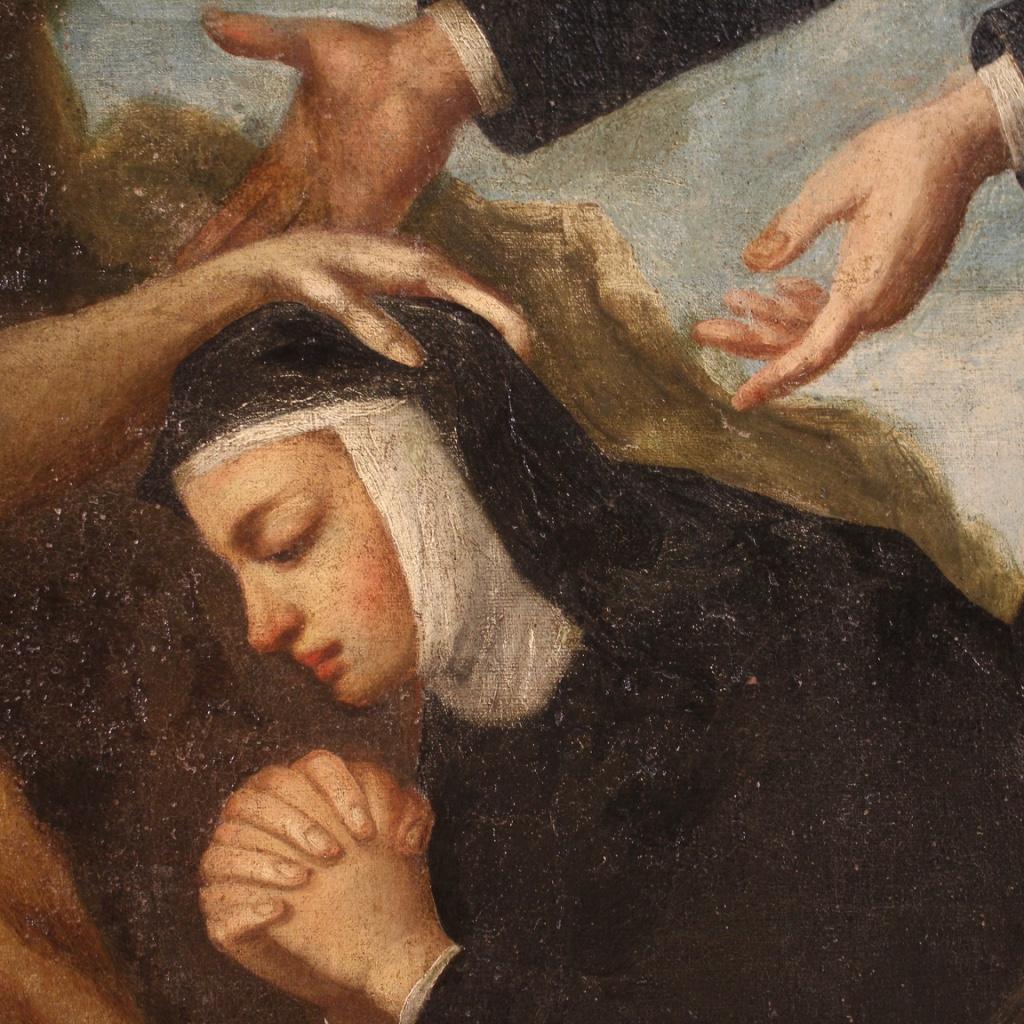 17th Century Oil on Canvas Italian Religious Painting Mary Magdalene, 1680 5
