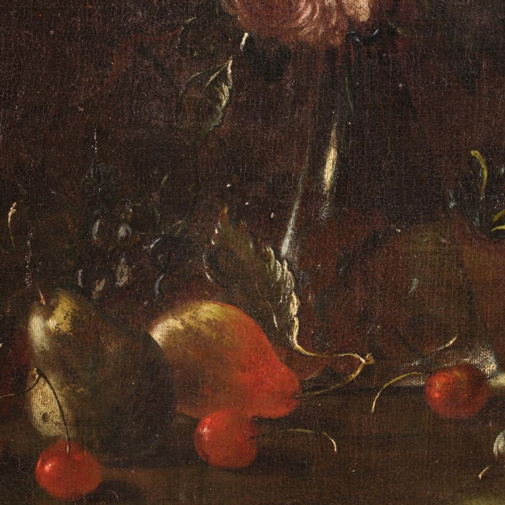 17th Century Oil on Canvas Italian Still Life Painting, 1650 1