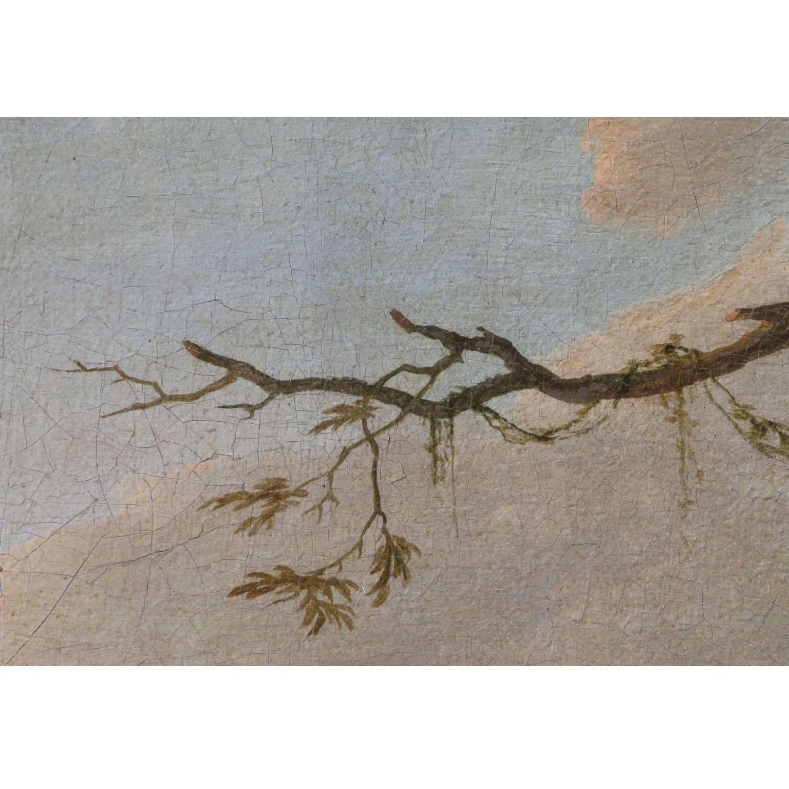 17th Century Oil on Canvas Landscape Painting by Adriaen van de Velde In Good Condition In Firenze, IT