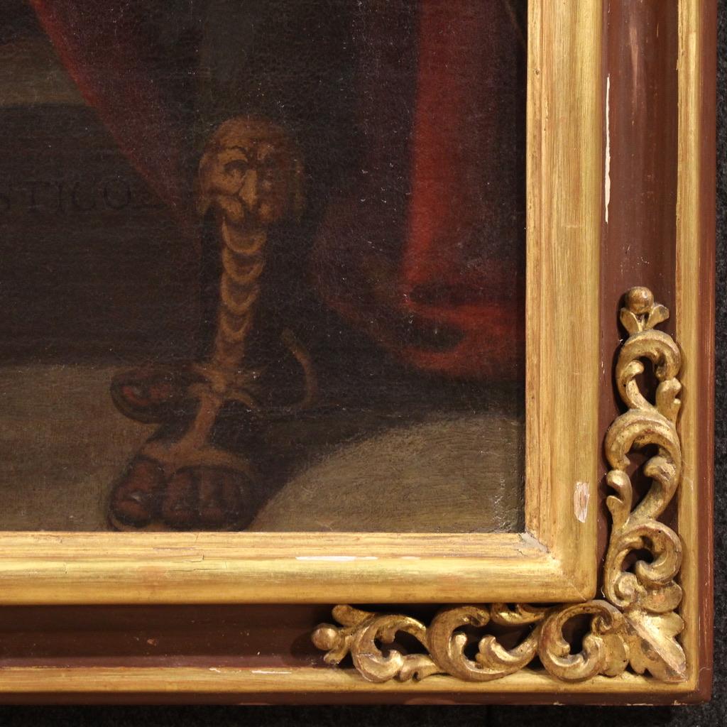 17. Jahrhundert Öl auf Leinwand Lombardische antike religiöse Malerei, 1640 im Angebot 4