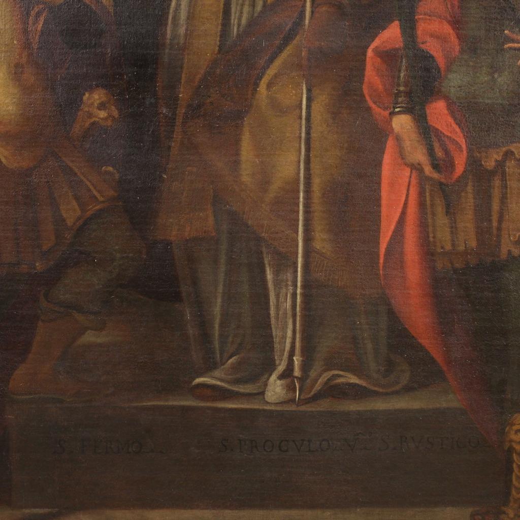 17. Jahrhundert Öl auf Leinwand Lombardische antike religiöse Malerei, 1640 im Angebot 6