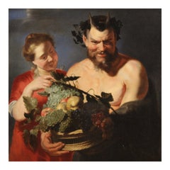 17th Century Oil on Canvas Mythological Flemish Painting, 1670