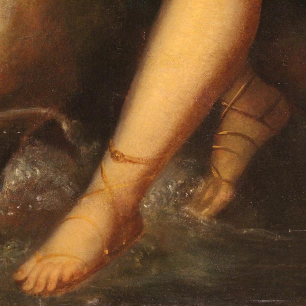 17th Century Oil on Canvas Mythological Spanish Painting the Rape Europa, 1680 4