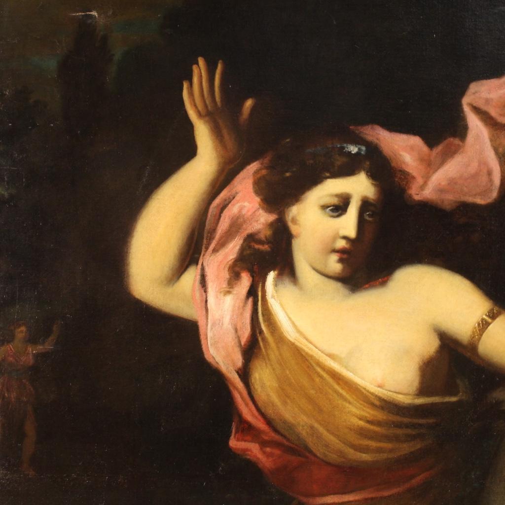 17th Century Oil on Canvas Mythological Spanish Painting The Rape of Europe 1680 7