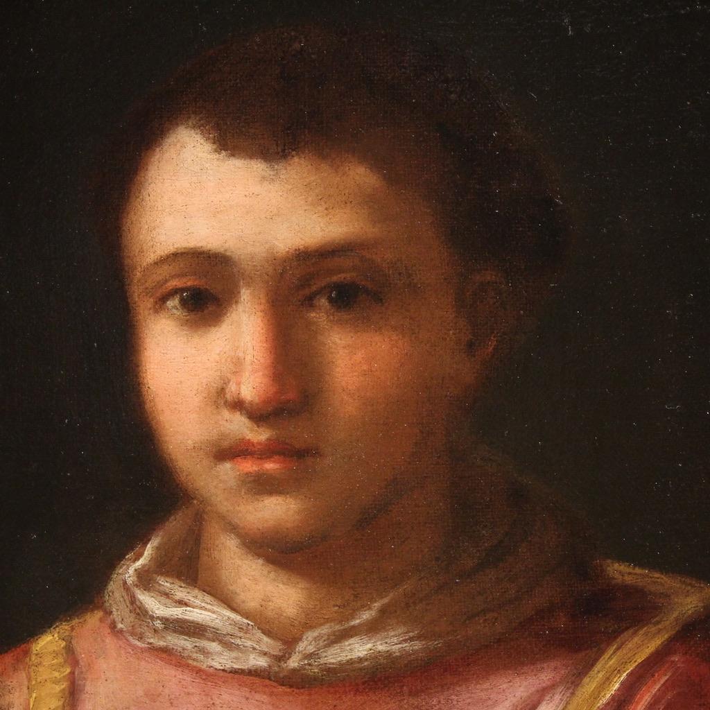 17. Jahrhundert Öl auf Leinwand Oval Italienisch religiöse Malerei Saint Lawrence, 1680 im Angebot 6