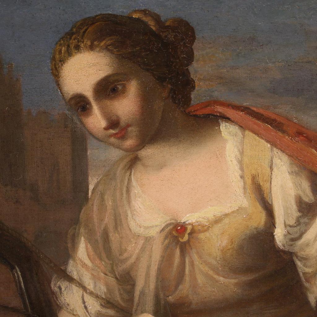 17. Jahrhundert Öl auf Leinwand Gemälde Jesus und die samaritanische Frau am Brunnen im Angebot 2