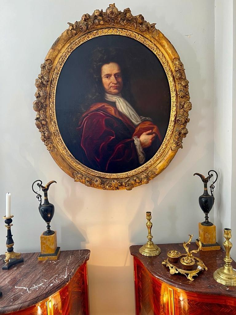 17th Century Oil on Canvas Portrait Painting of a French Nobleman For Sale 7