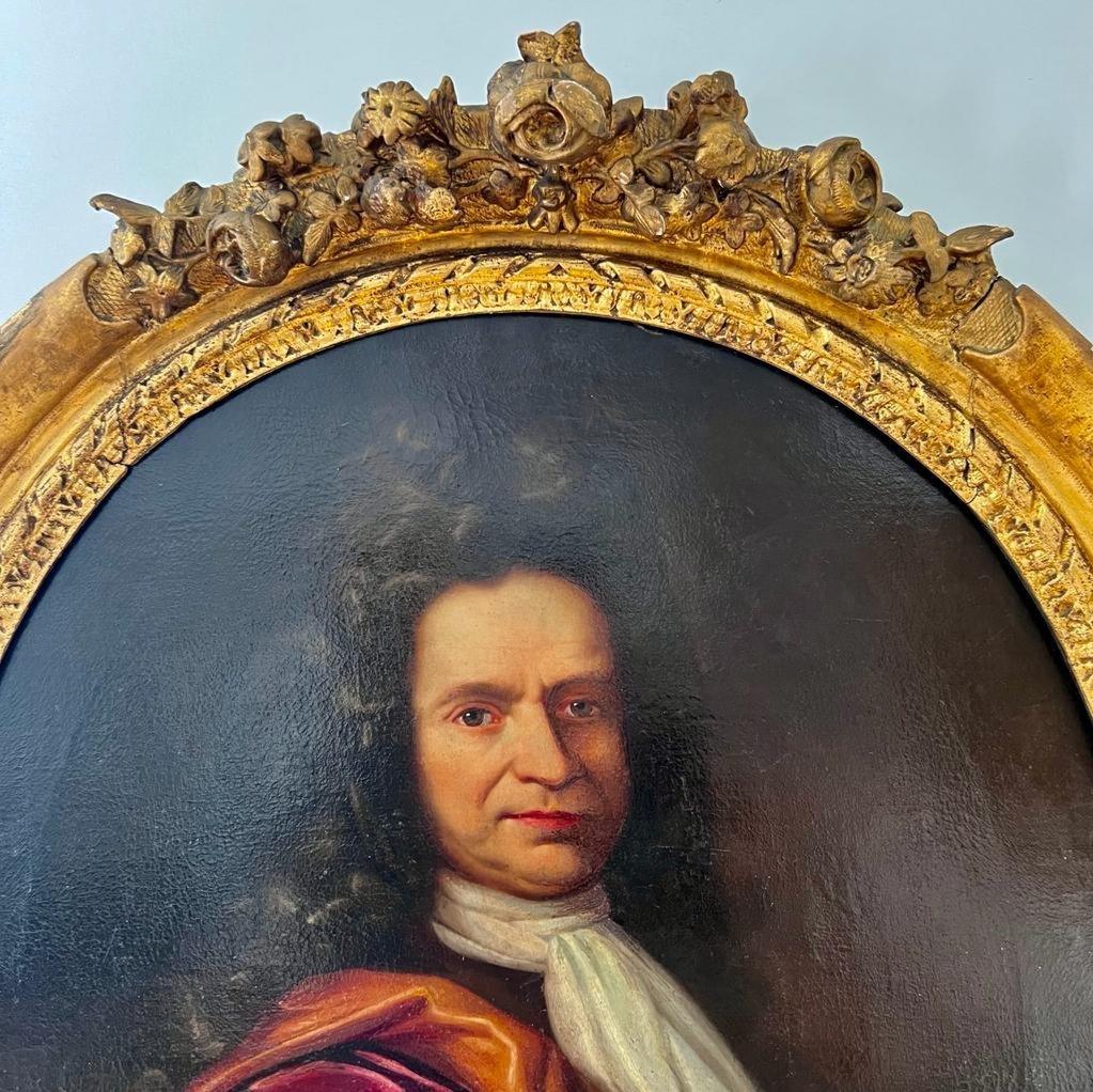 17th Century Oil on Canvas Portrait Painting of a French Nobleman For Sale 4