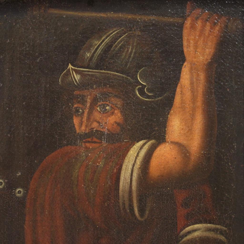 17. Jahrhundert Öl auf Leinwand Religiöse italienische Malerei Geißelung Jesus, 1680 im Angebot 7