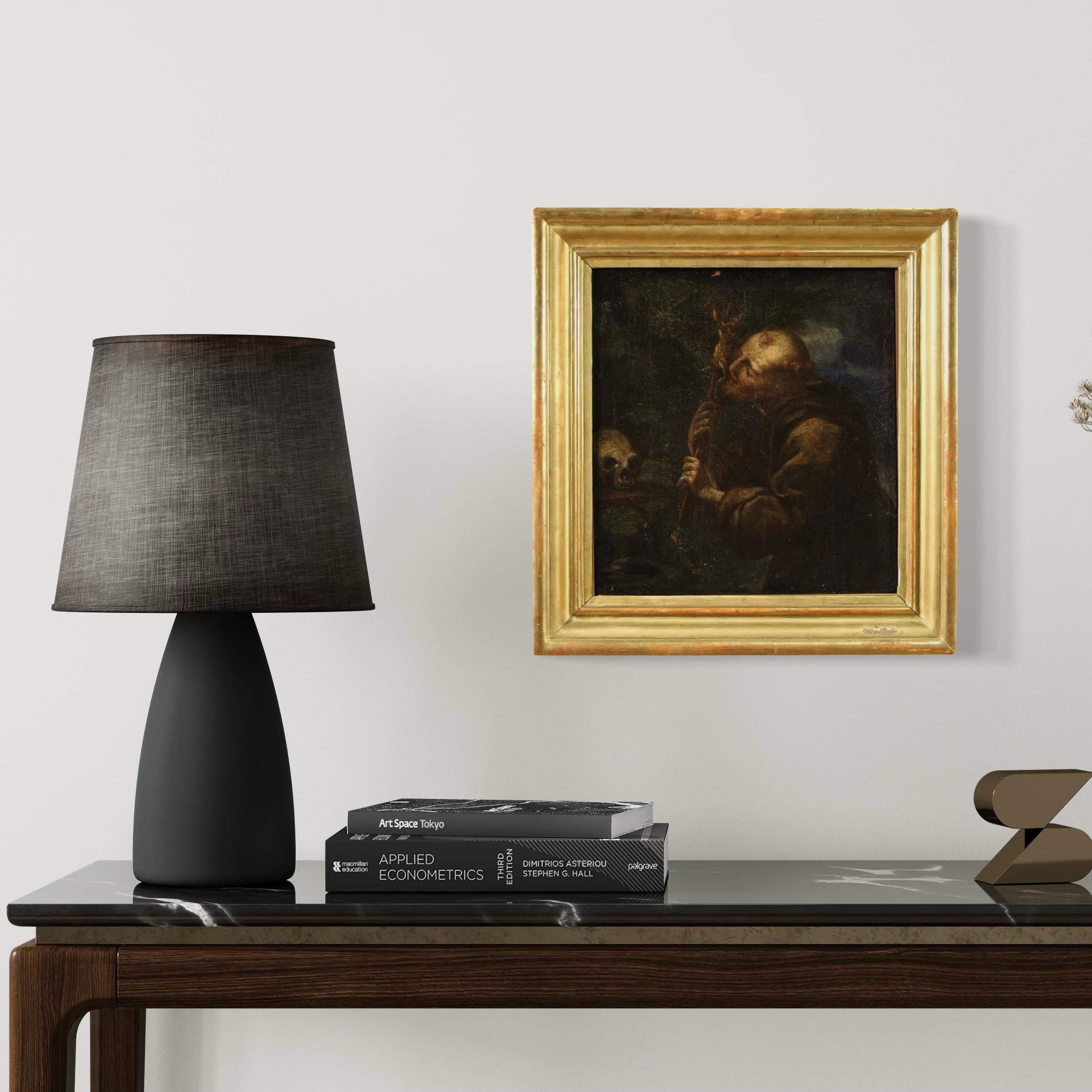 17th Century Oil on Canvas Spanish Religious Painting Saint Francis, 1680 en venta 1