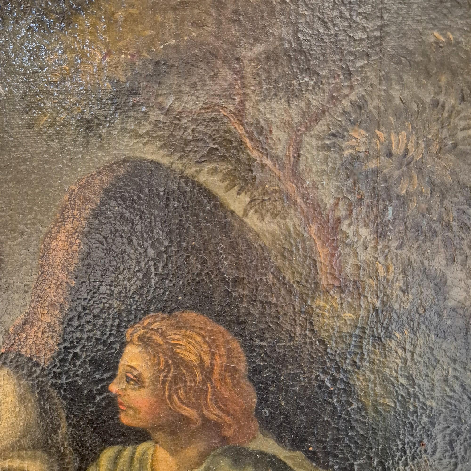 17th Century Oil-on-Canvas 