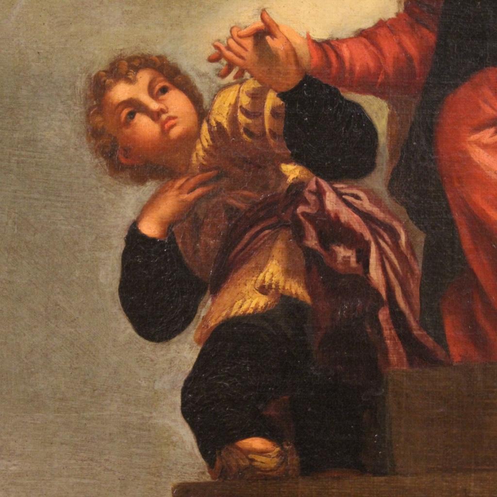 Huile sur toile vénitienne du 17ème siècle La réputation de Vasti en vente 8