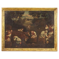 17th Century Oil on Canvas Venetian School Painting Autumn Allegory, 1620