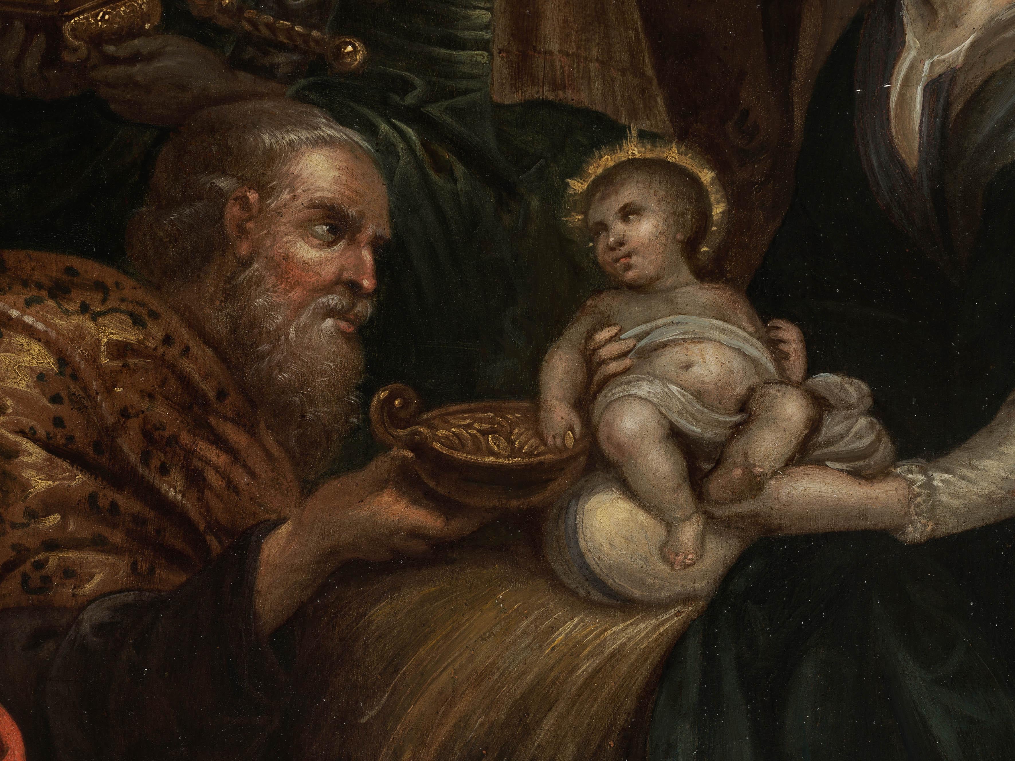 17th-Century Oil on Copper – Adoration of the Magi 2
