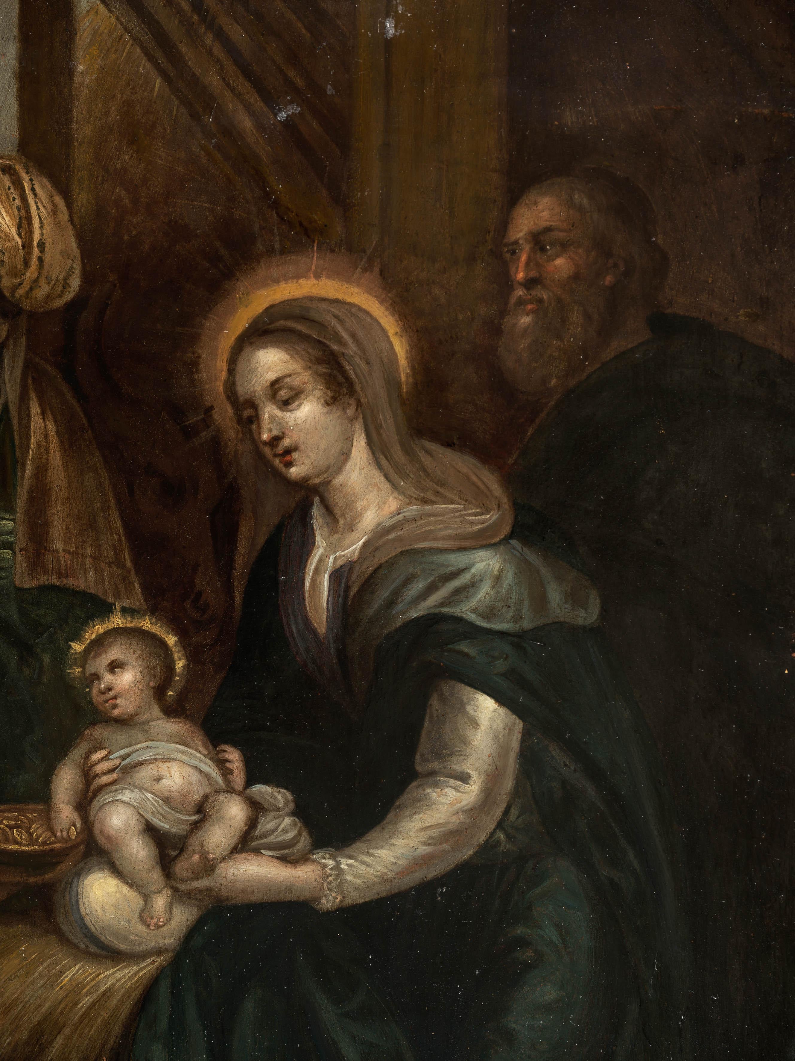 17th-Century Oil on Copper – Adoration of the Magi 4