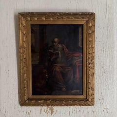 17th Century Oil on Copper Depicting Saint Jerome