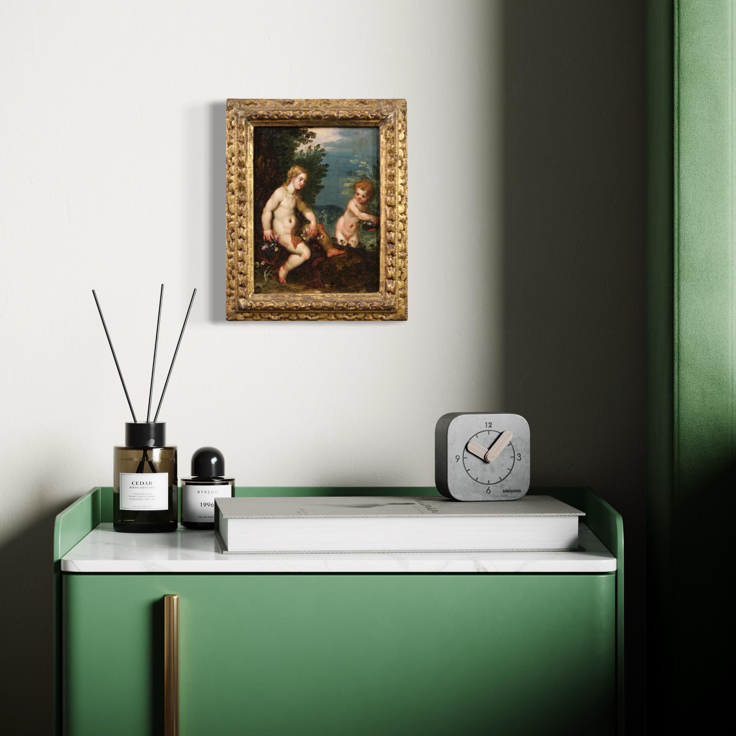 Siglo XVII Óleo sobre Cobre Pintura Flamenca Antigua Escena Mitológica, 1630 en venta 1