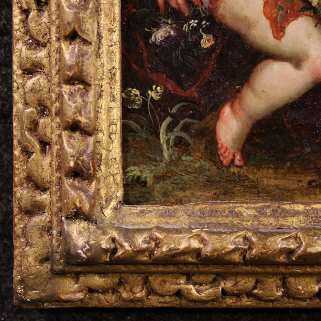 Siglo XVII Óleo sobre Cobre Pintura Flamenca Antigua Escena Mitológica, 1630 en venta 2