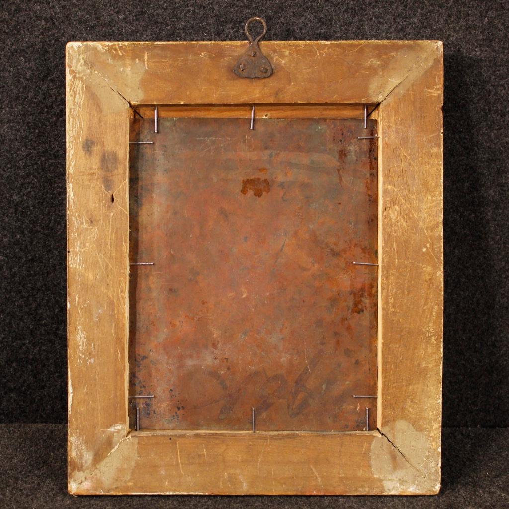 17th Century Oil on Copper Italian Painting Madonna of the Basket, 1670 8
