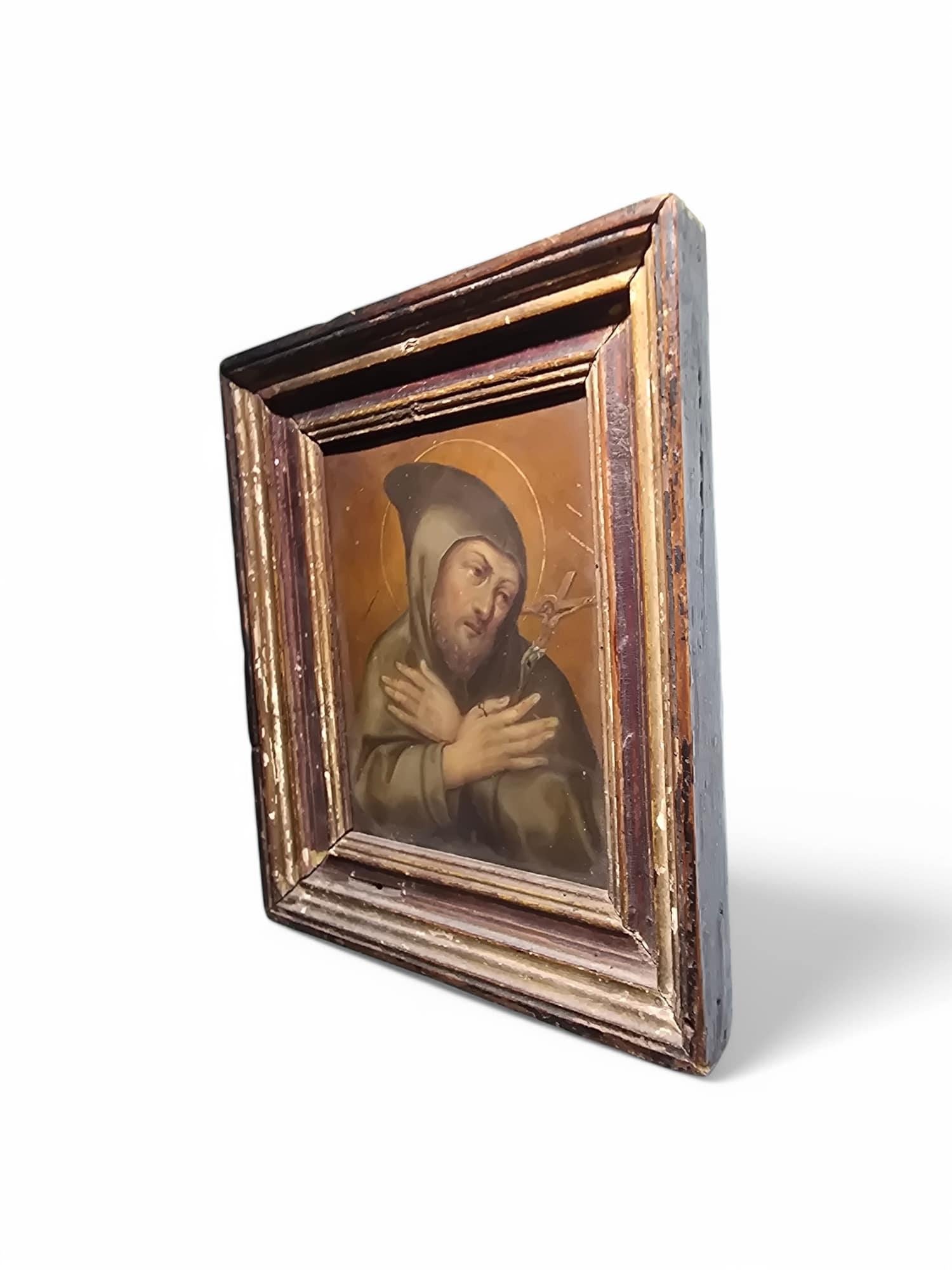 17th-Century Oil on Copper – Saint Francis of Assisi For Sale 1