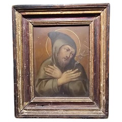 17th-Century Oil on Copper – Saint Francis of Assisi