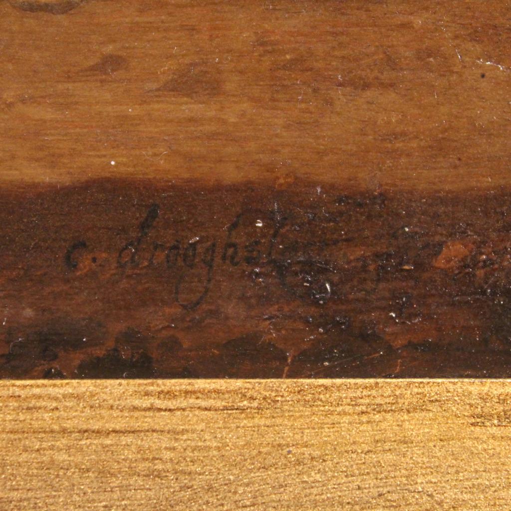 huile sur panneau du 17e siècle Peinture ancienne flamande signée, 1660 en vente 5