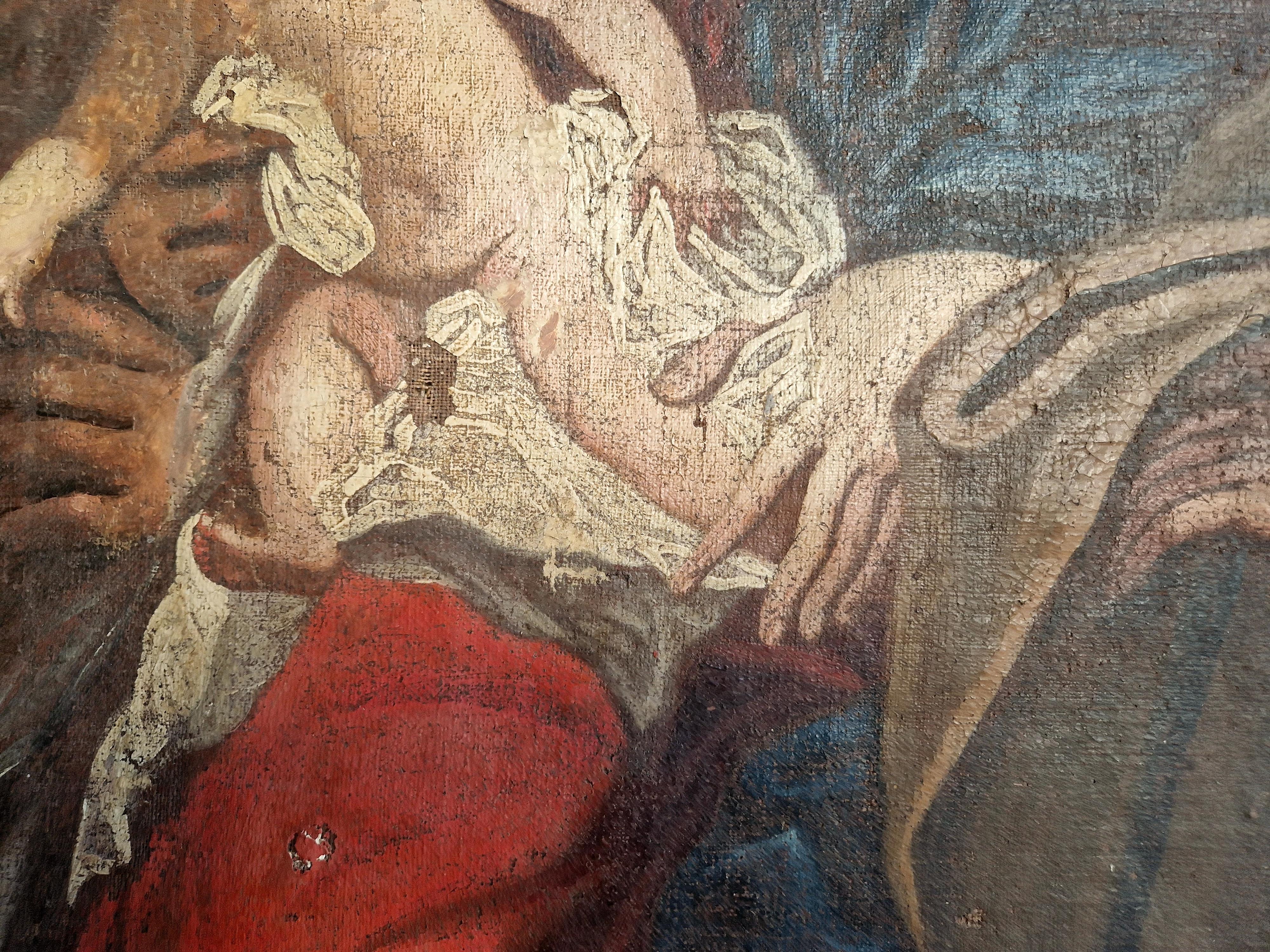 Hand-Painted 17th Century Oil Painting After Rubens 