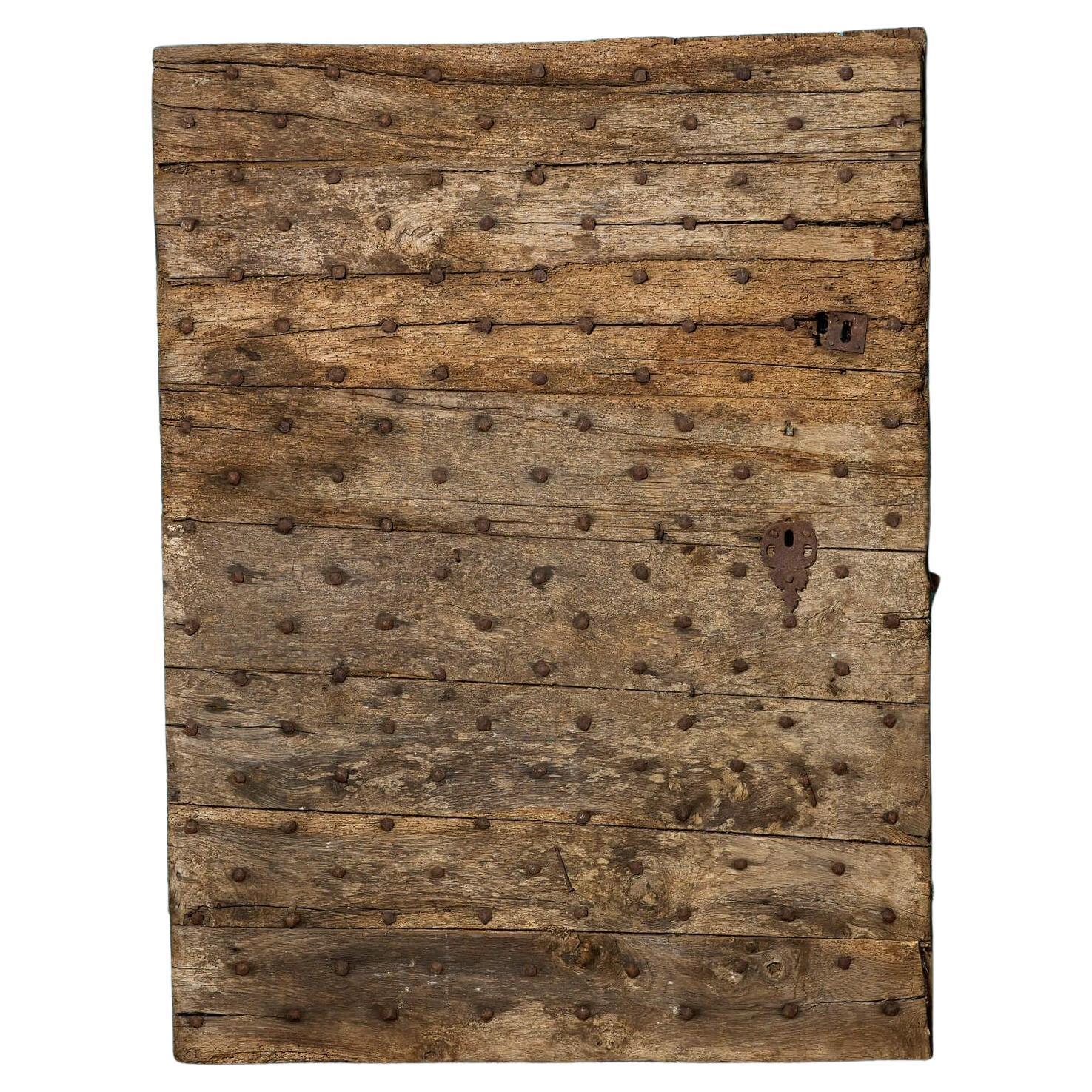 17th Century Old English Studded Oak Door For Sale