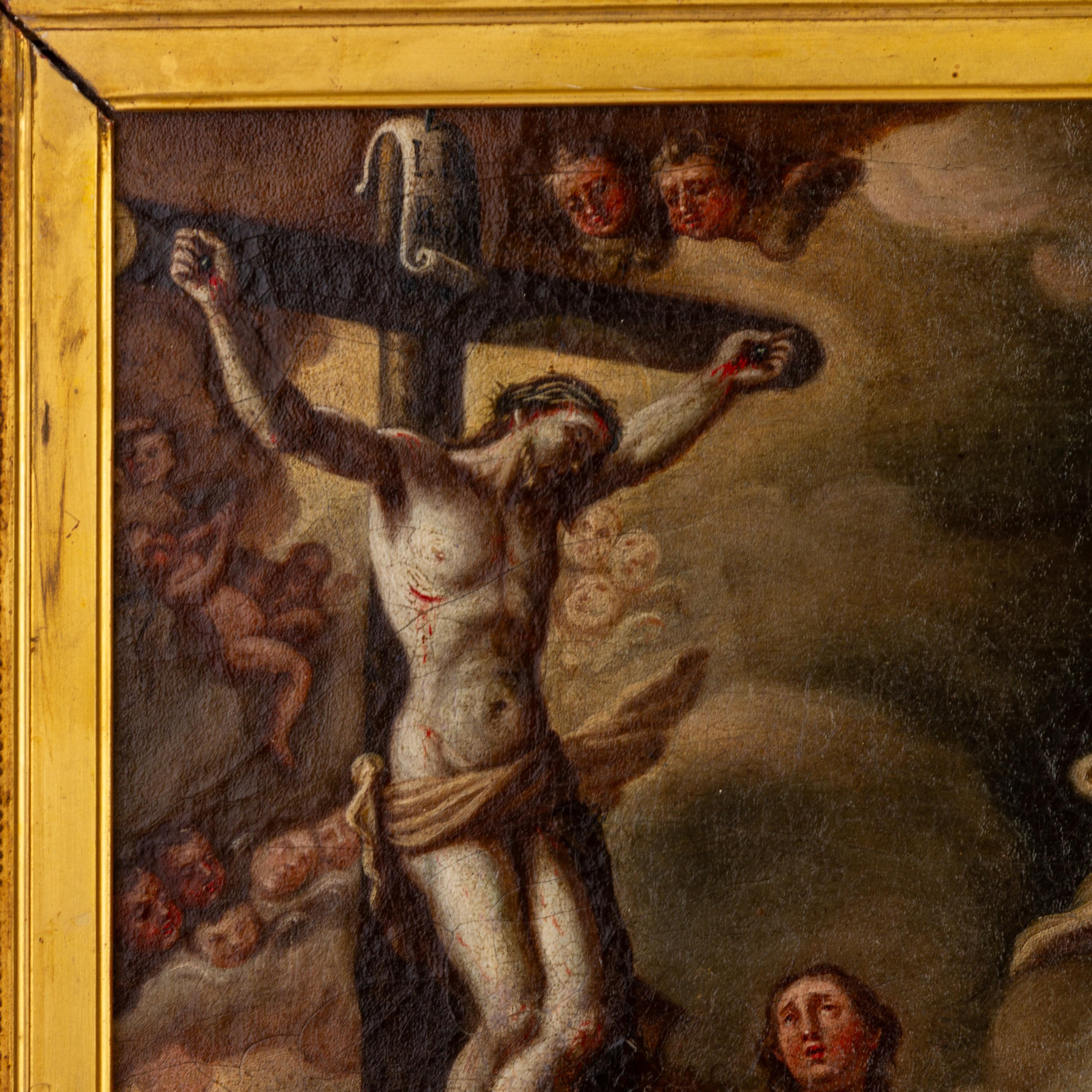 Crucifixión de Cristo, antiguo maestro del siglo XVII en Bueno estado para la venta en Nottingham, GB