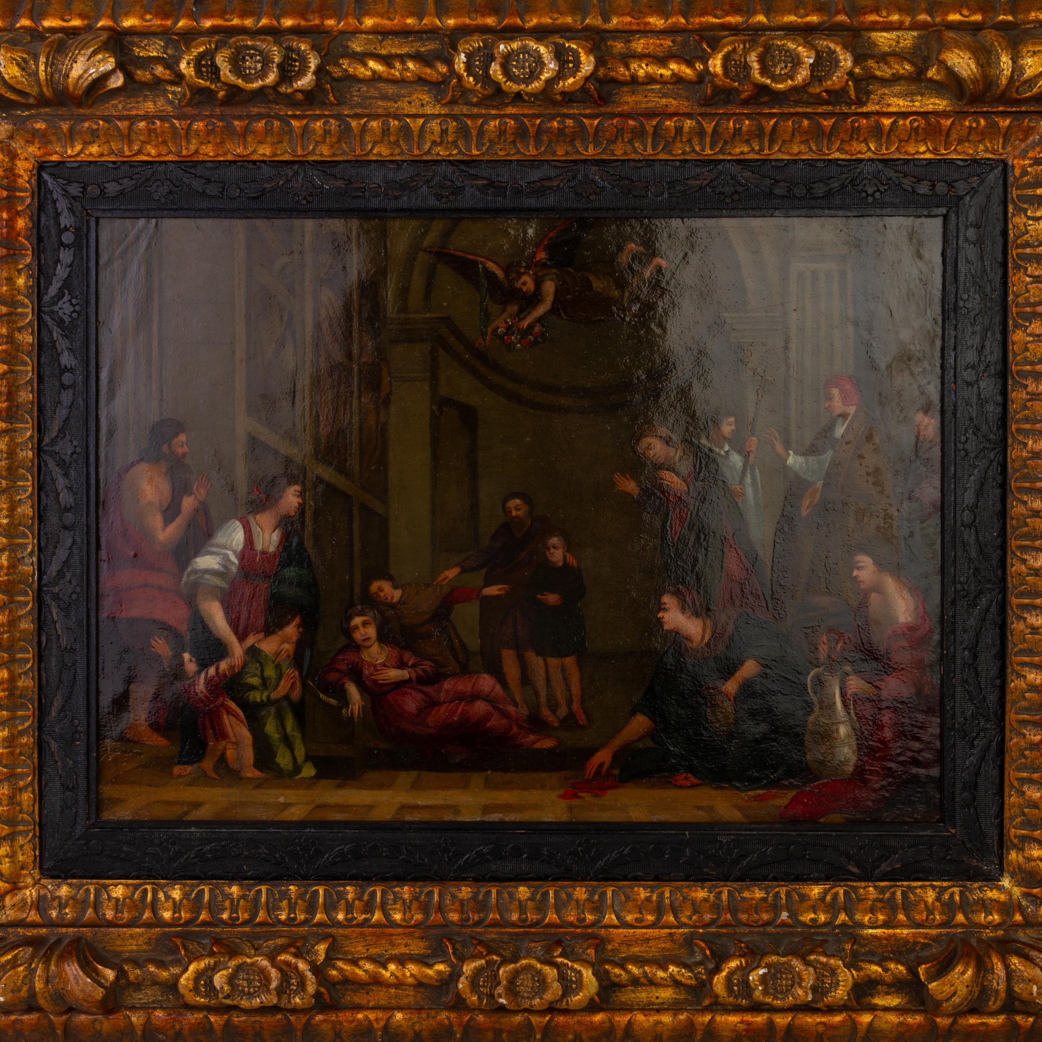 In good condition
From a private collection
Free international shipping
17th Century Old Master Death of Saint Cecilia 
