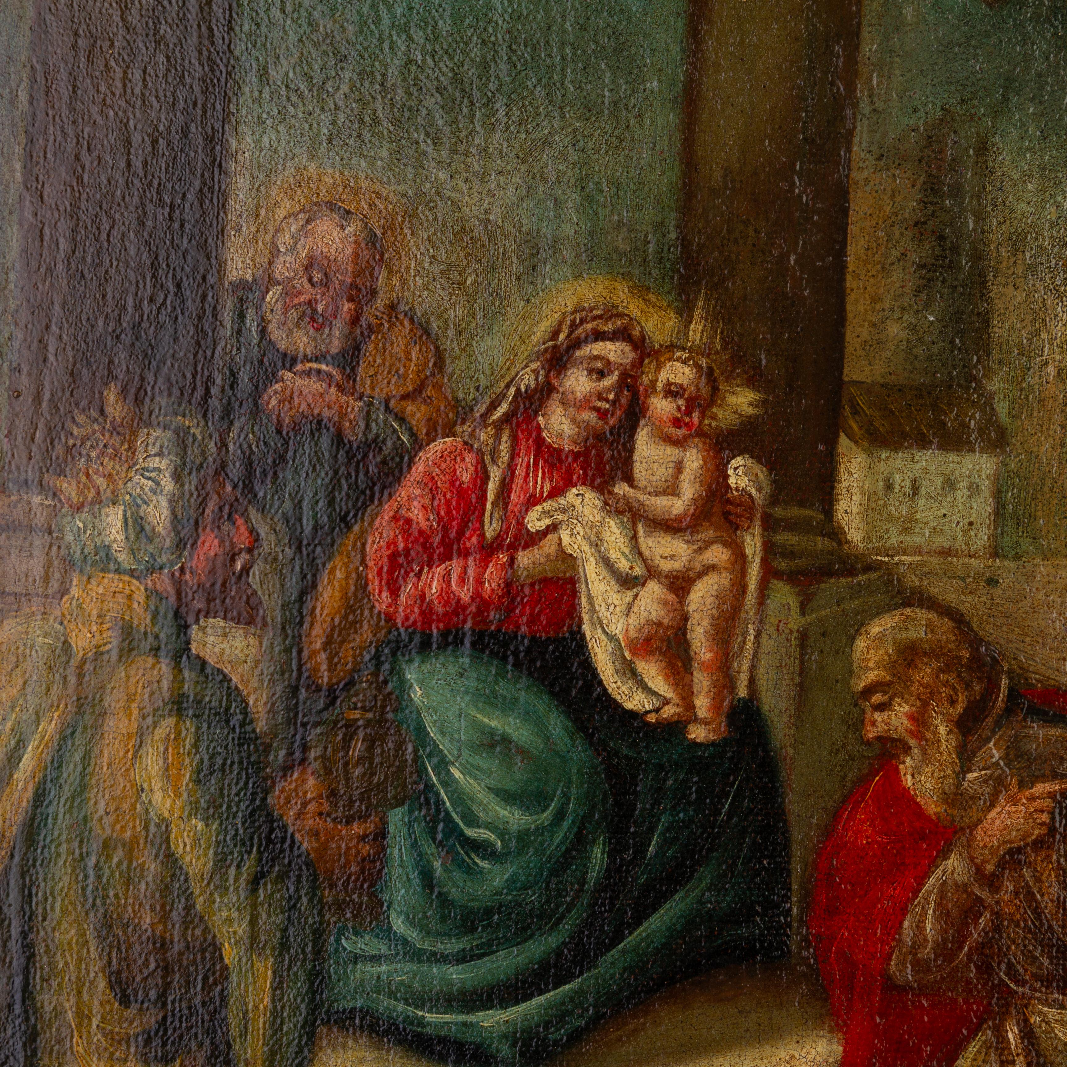 18th Century and Earlier 17th Century Old Master Oil Painting Adoration of the Magi  For Sale
