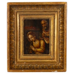 17th Century Old Master Oil Painting with Wax Seal to Verso