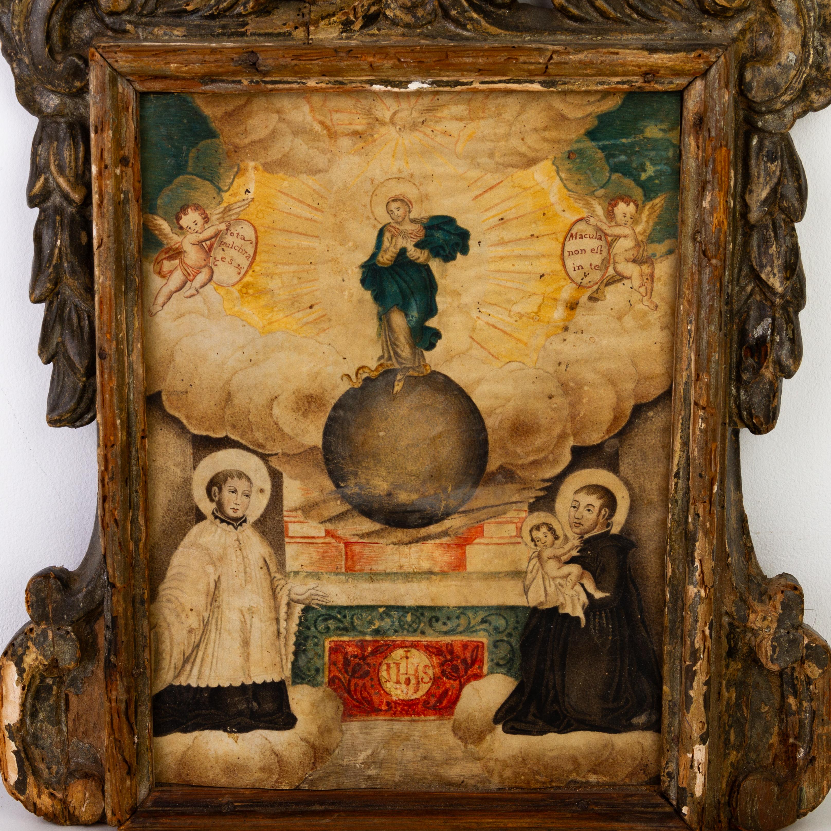 In good condition
From a private collection
Free international shipping
17th Century Old Master Painting on Vellum Madonna & Saints
