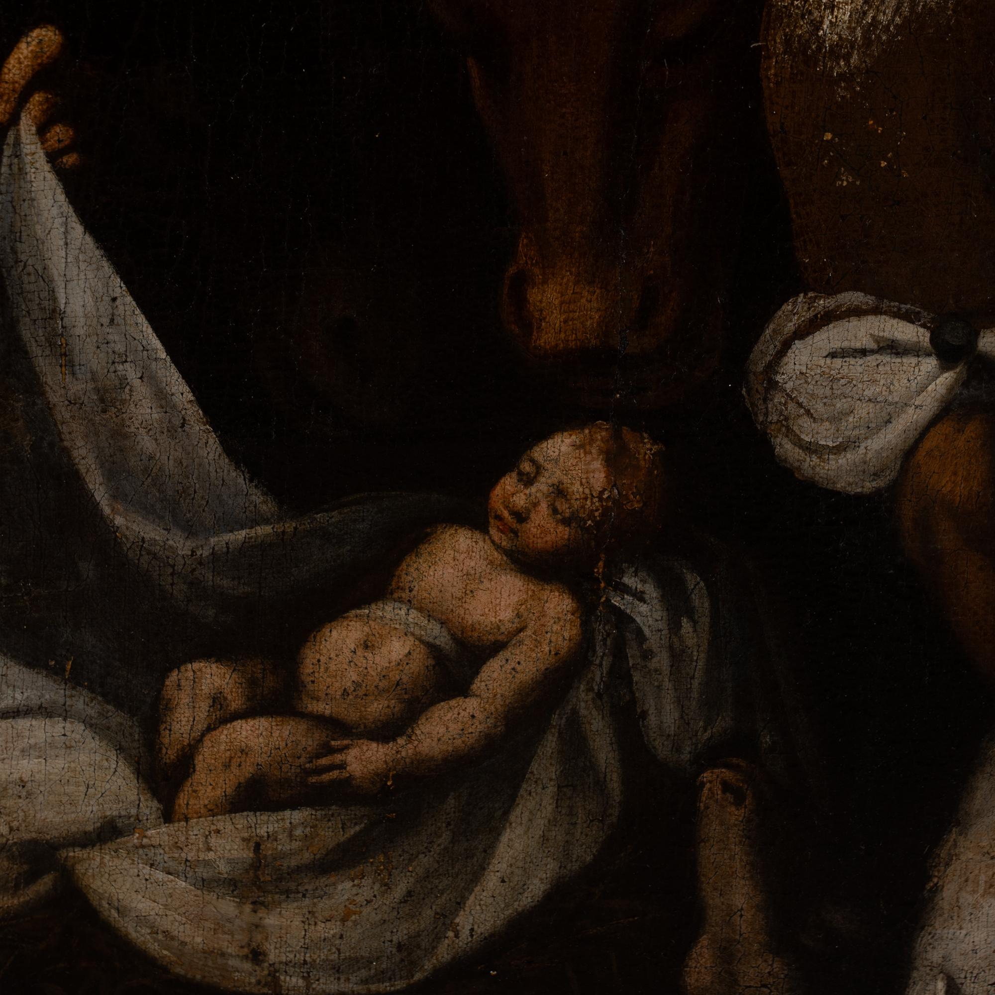 17th Century Original Oil on Canvas Painting of The Adoration of the Magi, Spain For Sale 7