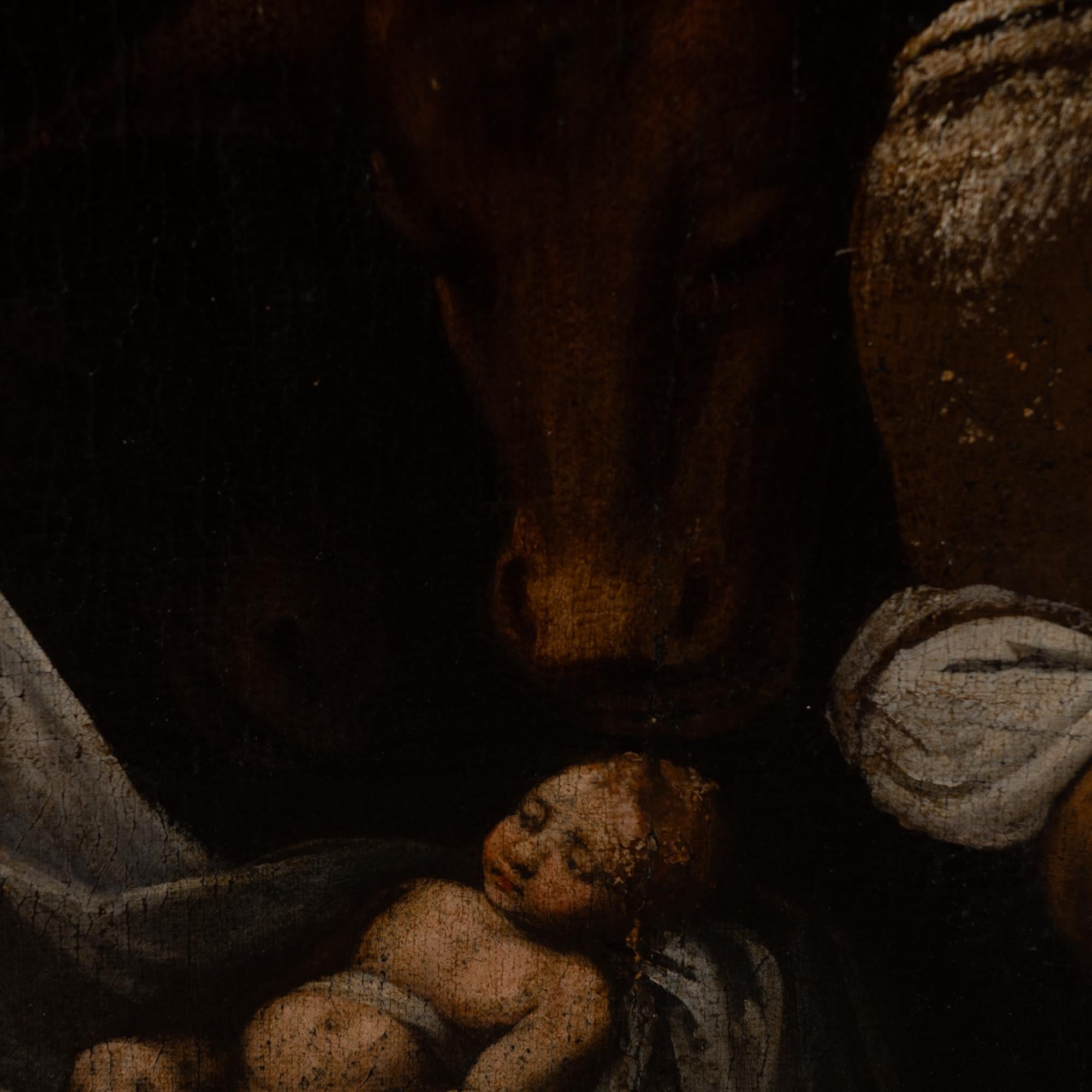17th Century Original Oil on Canvas Painting of The Adoration of the Magi, Spain For Sale 8