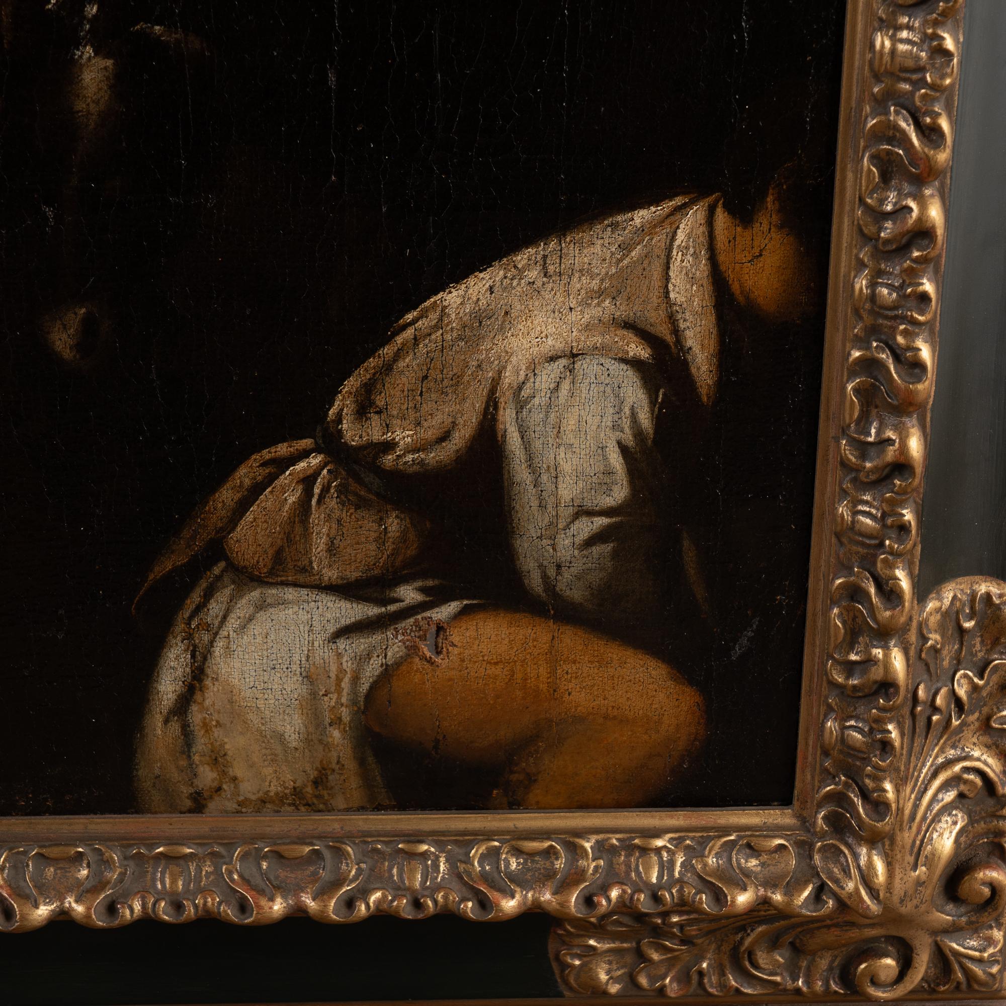 17th Century Original Oil on Canvas Painting of The Adoration of the Magi, Spain For Sale 11
