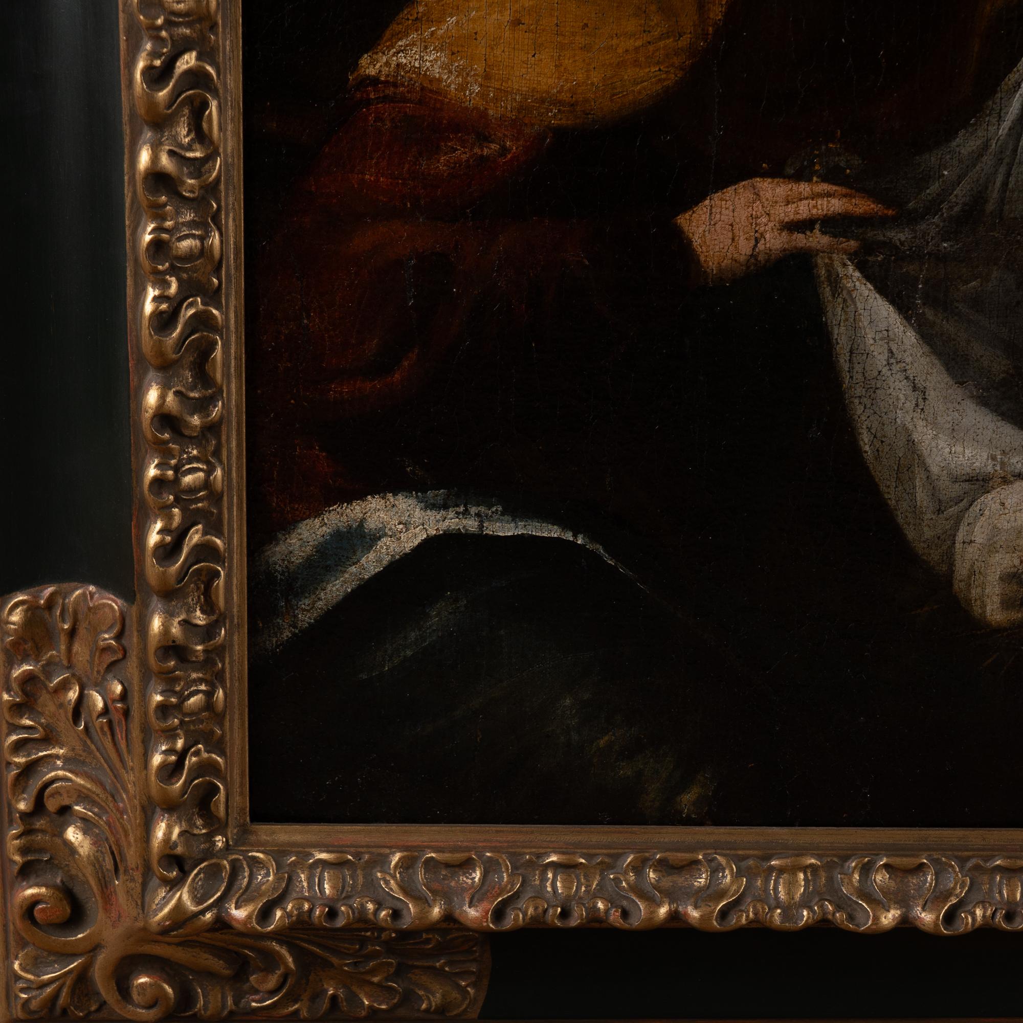 17th Century Original Oil on Canvas Painting of The Adoration of the Magi, Spain For Sale 12