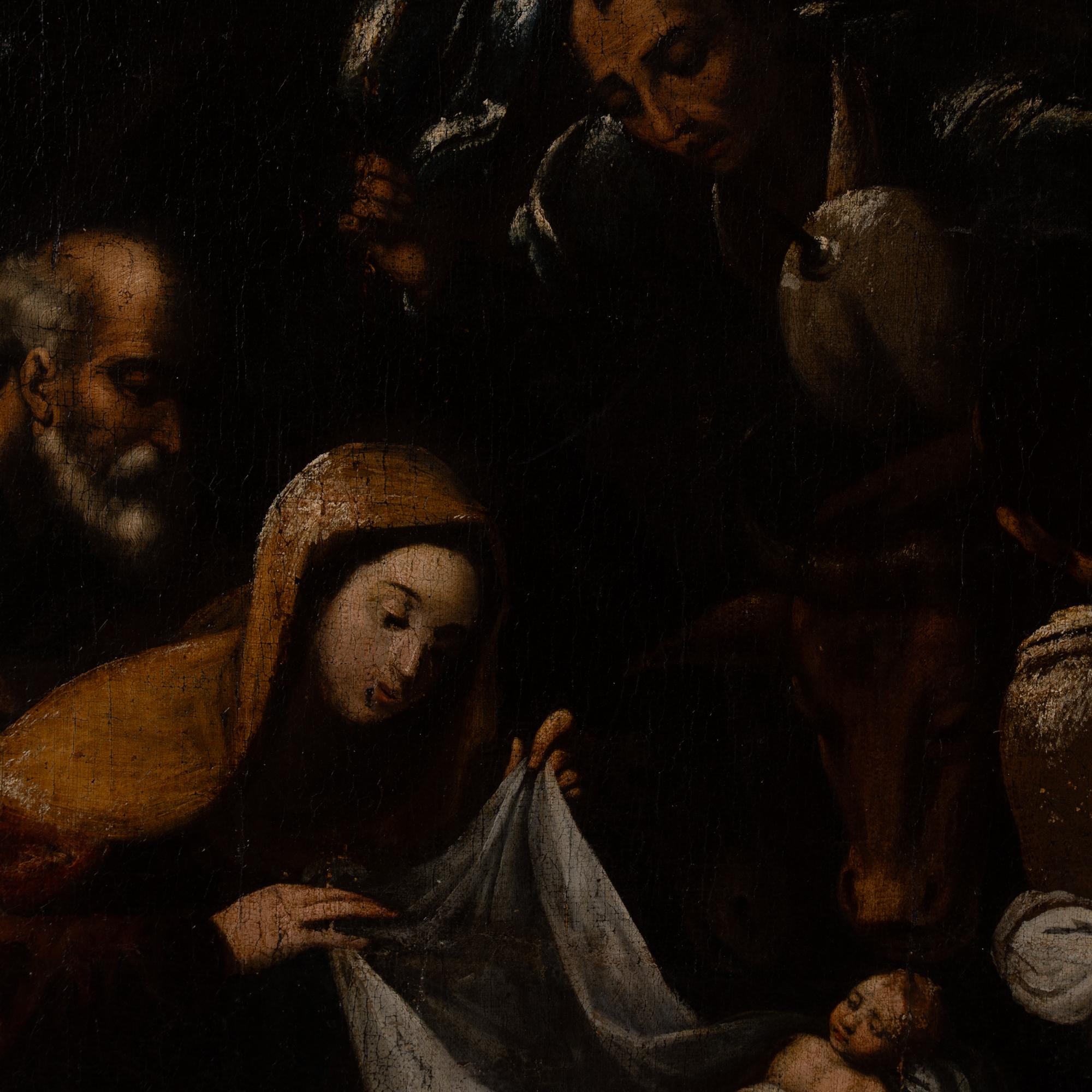 17th Century Original Oil on Canvas Painting of The Adoration of the Magi, Spain For Sale 5
