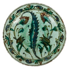 Antique 17th Century Ottoman 'Iznik Ware' Plate