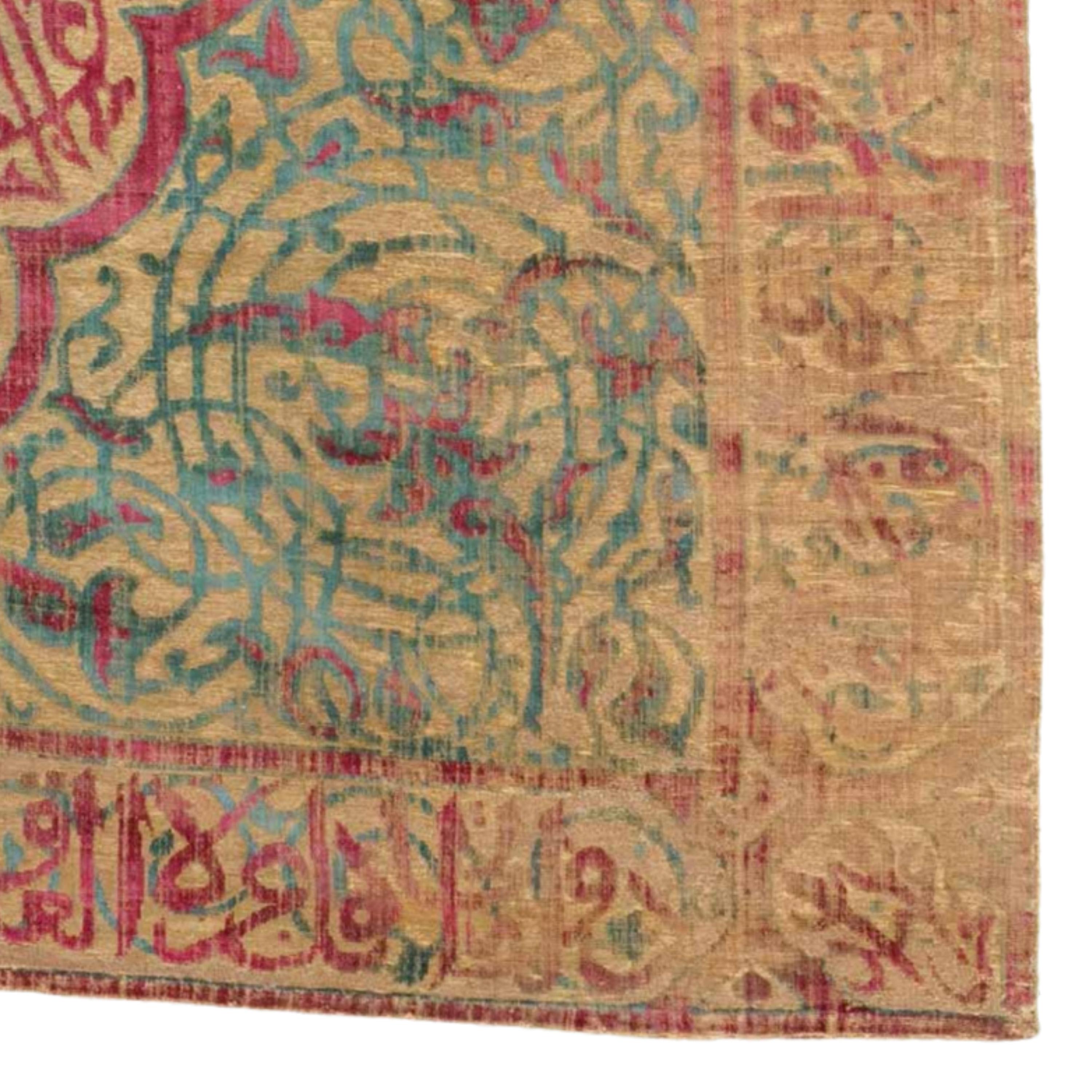 XVIIIe siècle et antérieur Tapis ottoman du 17ème siècle, tapis ancien, tapis ottoman, tapis en soie en vente