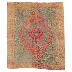 Osmanischer Seidensamt aus dem 17. Jahrhundert - Antiker Teppich, Osmanischer Teppich, Seidenteppich