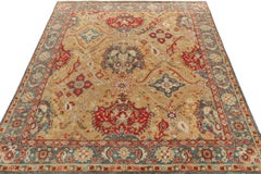 Rug & Kilim's 17th Century Oushak Style Rug in Brown, Blue and Red Florals