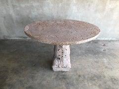 17th Century Oval Rosso Verona Marble