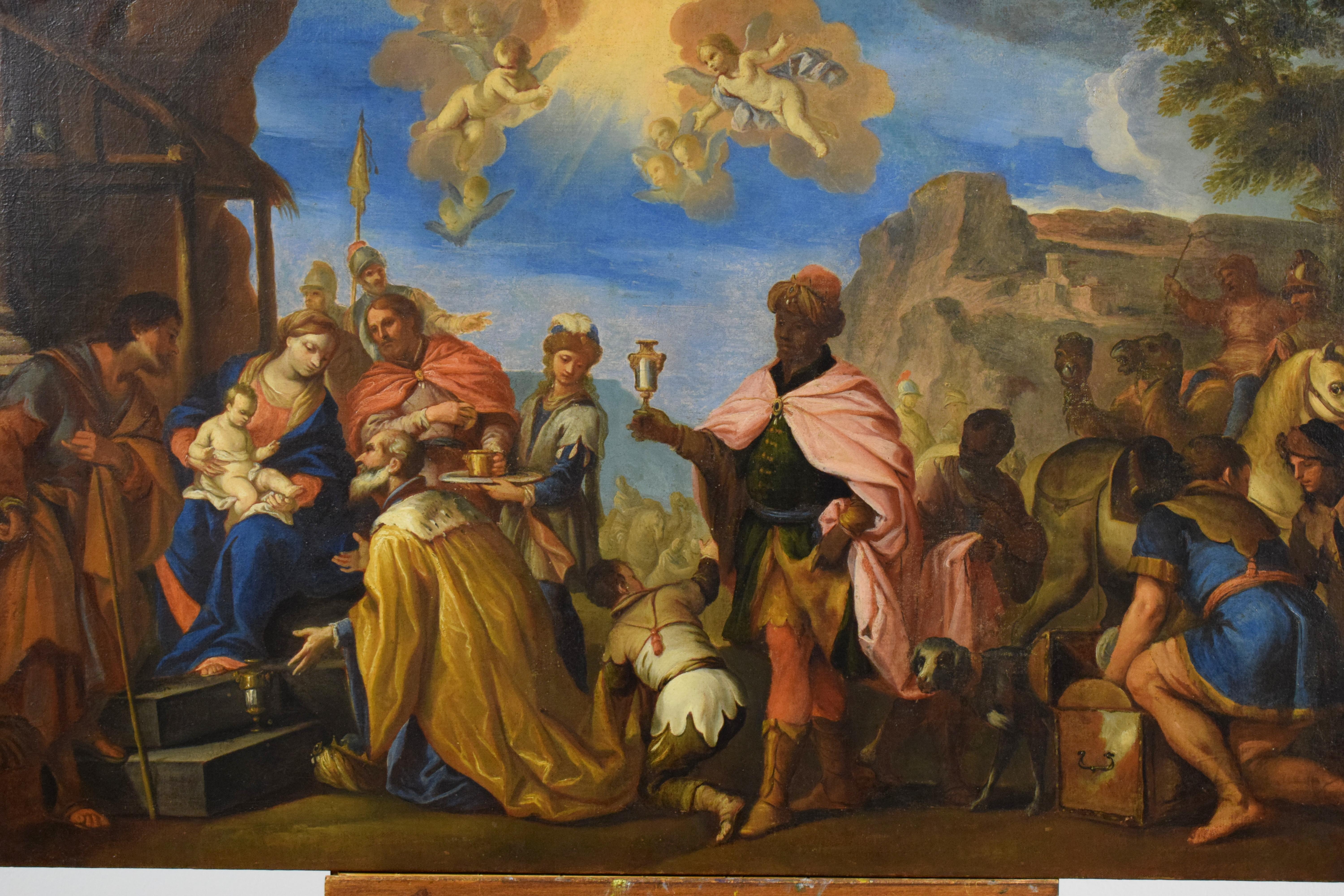 17th Century Painting by Italian School, Adoration of the Magi 6